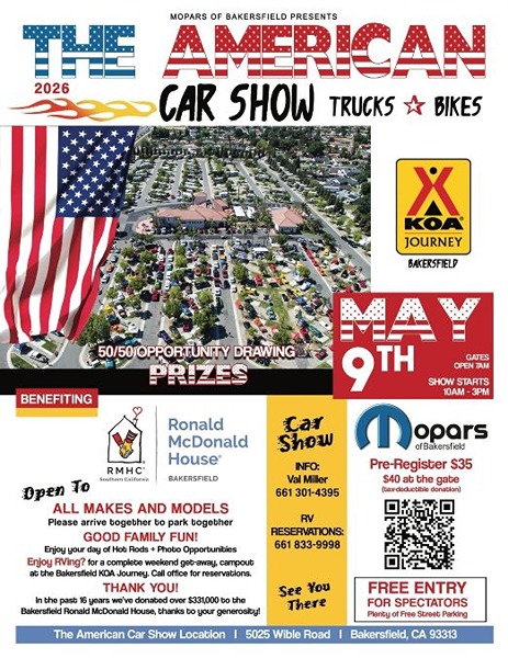 The American Car Show flyer May 2026